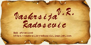 Vaskrsija Radošević vizit kartica